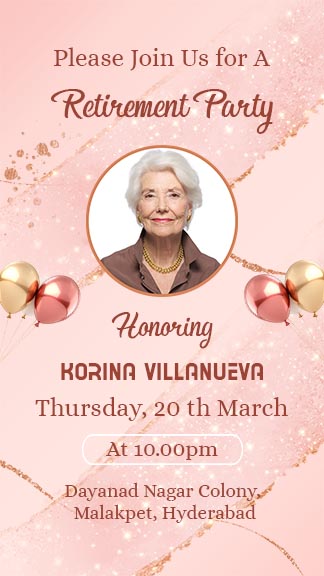 1k+ Create Free Digital Retirement Party Invitations Online