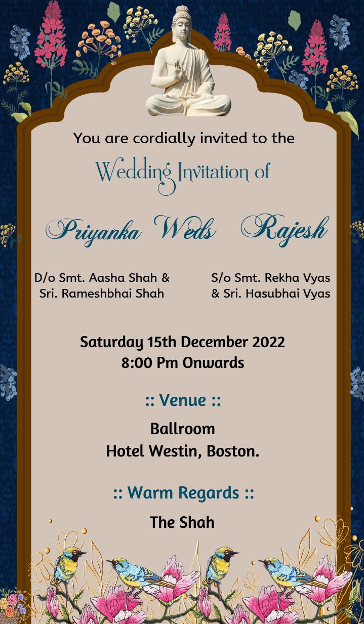 wedding invitation card maker With Peaceful Design