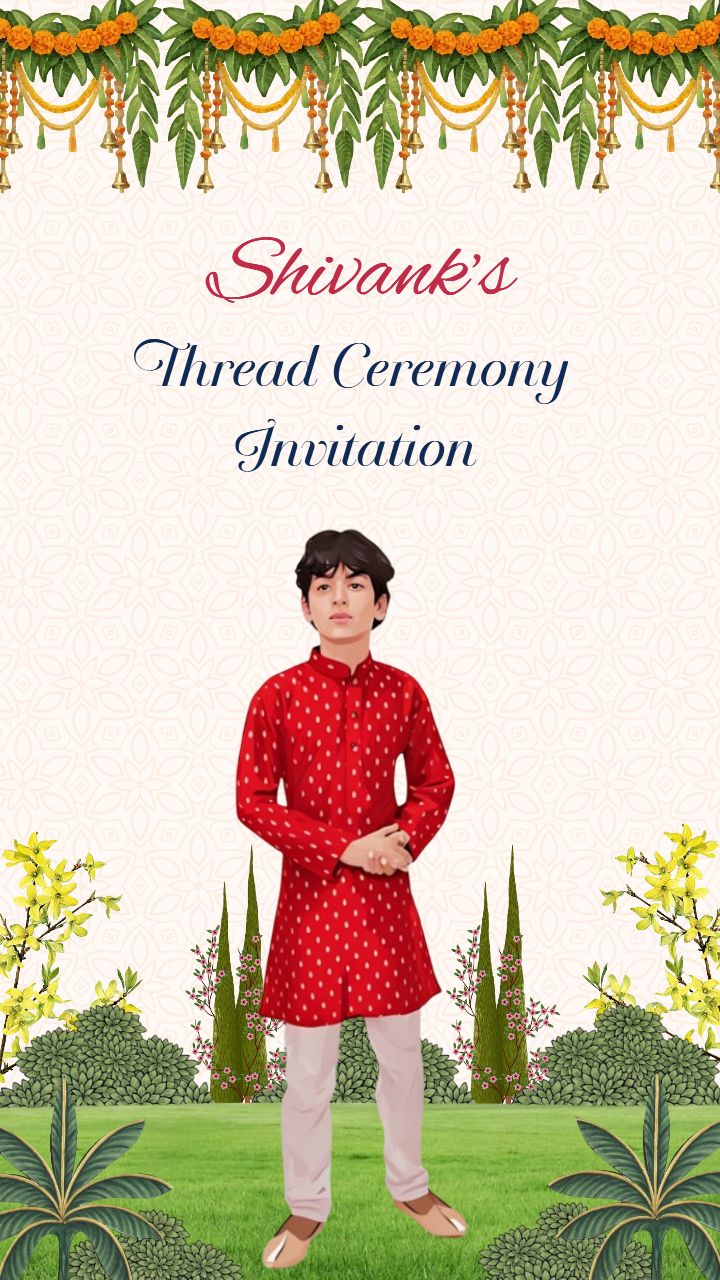 Thread Ceremony Invitation Video With Hindu Themes