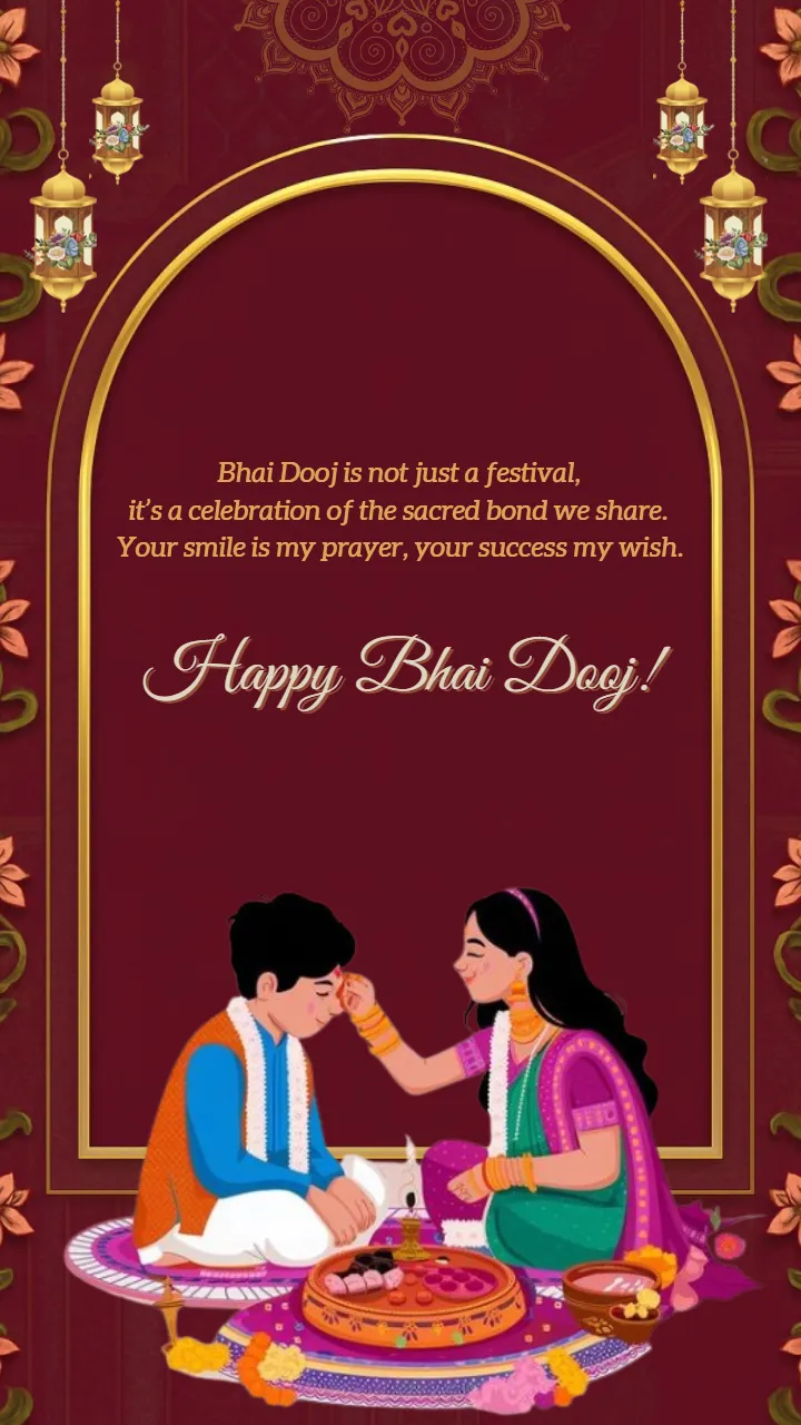 Modern Happy Bhai Dooj Festival Images English for 2025