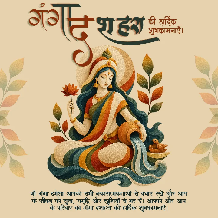 Ganga Dussehra Wishes in Hindi for Family and Friends