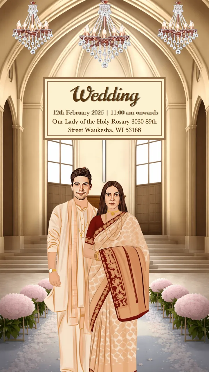 Christian Wedding Invitation Video for Traditional Wedding