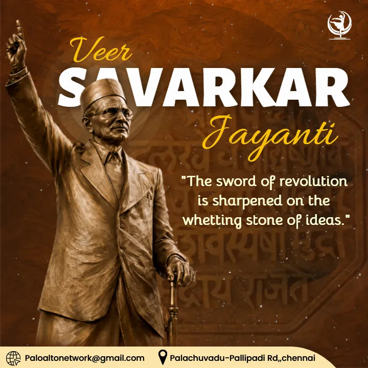 Creative Veer Savarkar Jayanti Branding Post in English