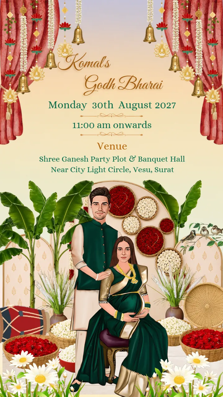 Godh Bharai Invitation Video for Mom to Be Celebration