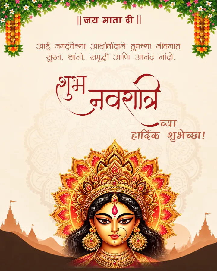 Navratri Image in Marathi With Traditional Festival Wishes
