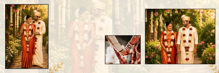 Tamil Wedding Album PSD With Temple Wedding Memories