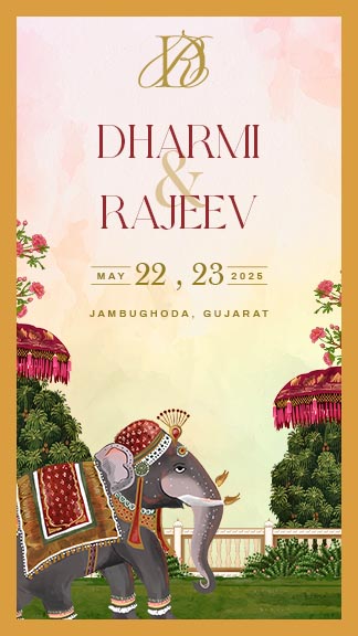 Royal Theme Wedding Invitation Video with Elephant