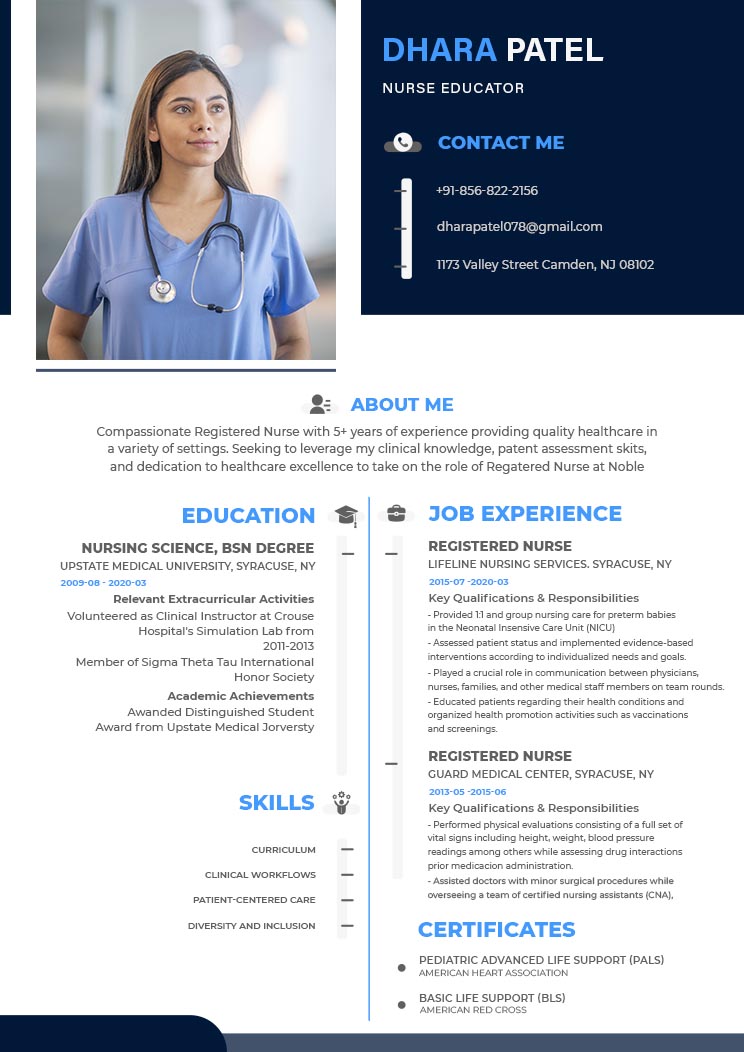 New Free  Nursing Cv Templates