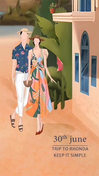 Stylish Wedding Invitation with Nature and Sky Theme