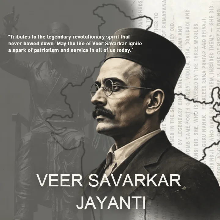 Happy Veer Savarkar Jayanti Greetings in English HD Share