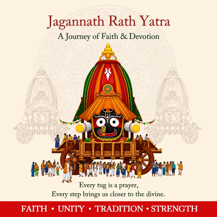 Jagannath Rath Yatra Poster Shareable for Celebrations