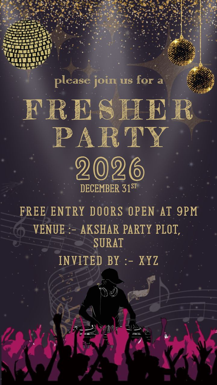 Western Themed Freshers Party Invitation Template Online
