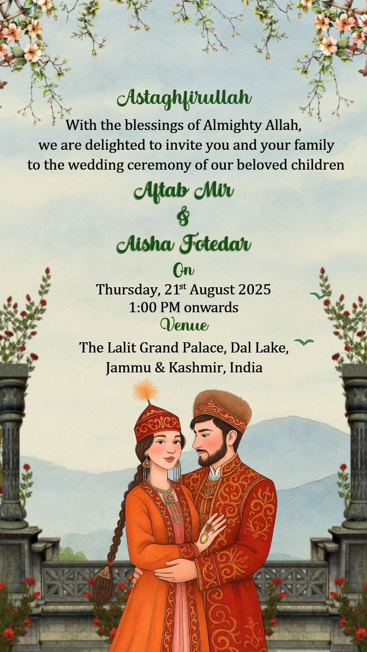 Customize Your Kashmiri Wedding Invitation Today