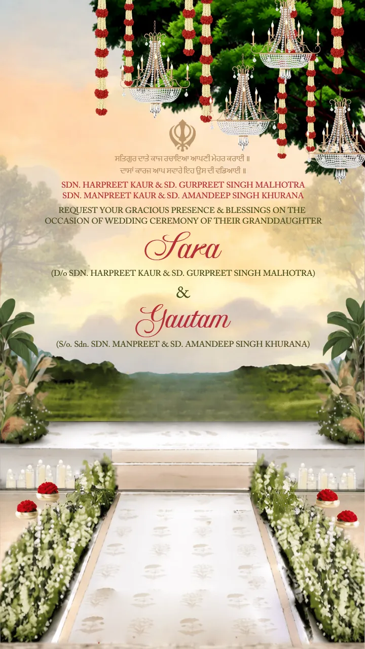 Punjabi Wedding Invitation Video for Grand Luxury Weddings