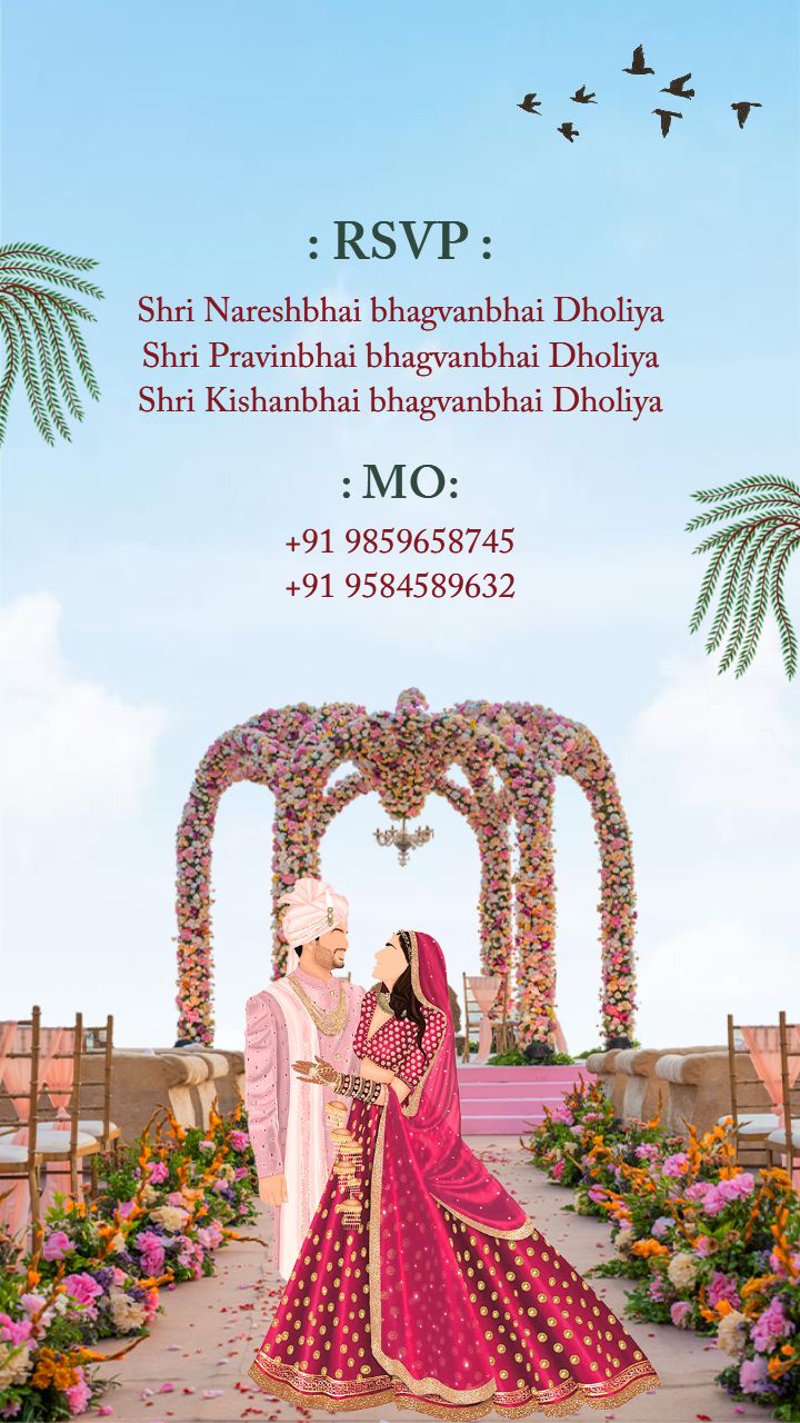 Palace Theme Wedding Invitation Card Ideas for Couples