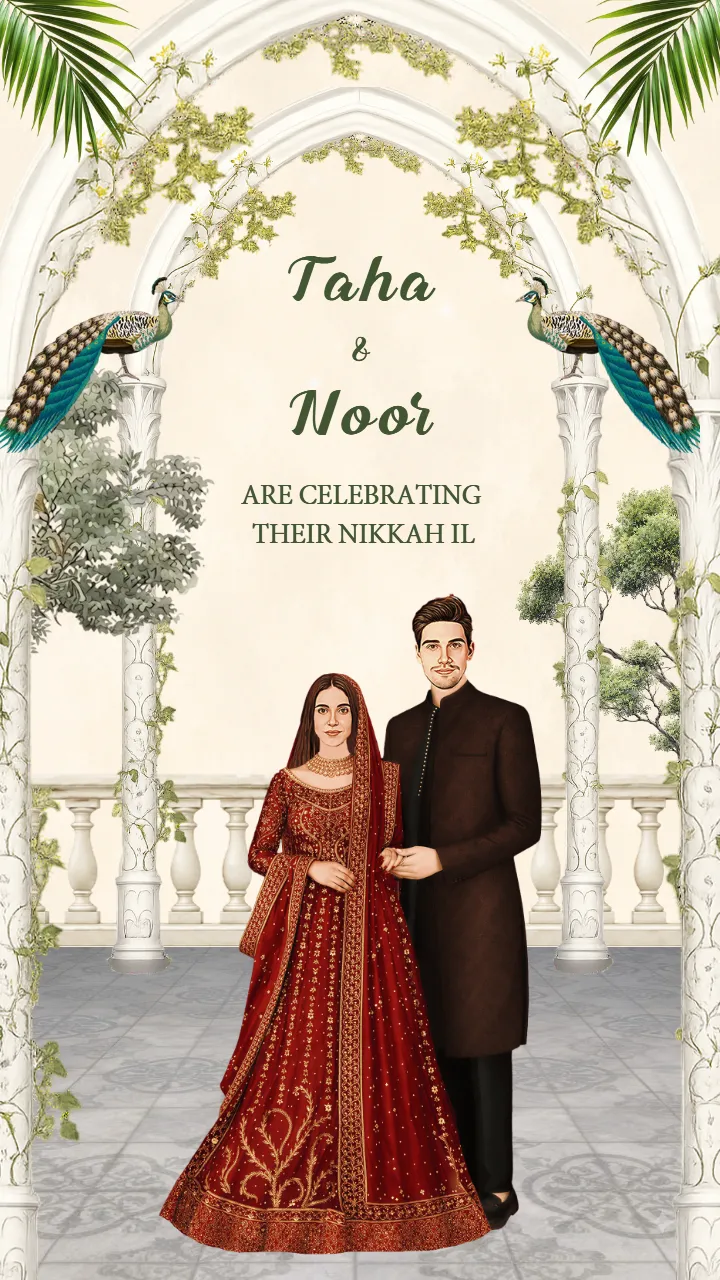 Nikah Ceremony Invitation Video with Elegant Floral Theme
