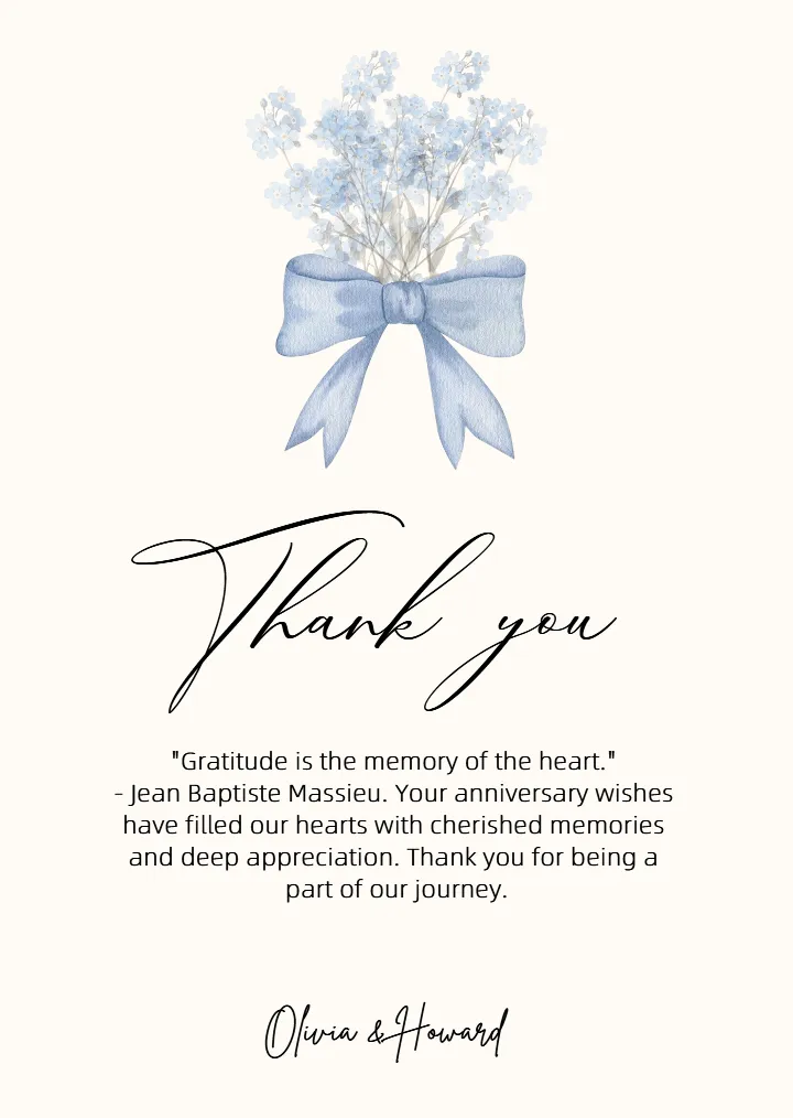 Thank You for Wedding Anniversary Wishes and Messages