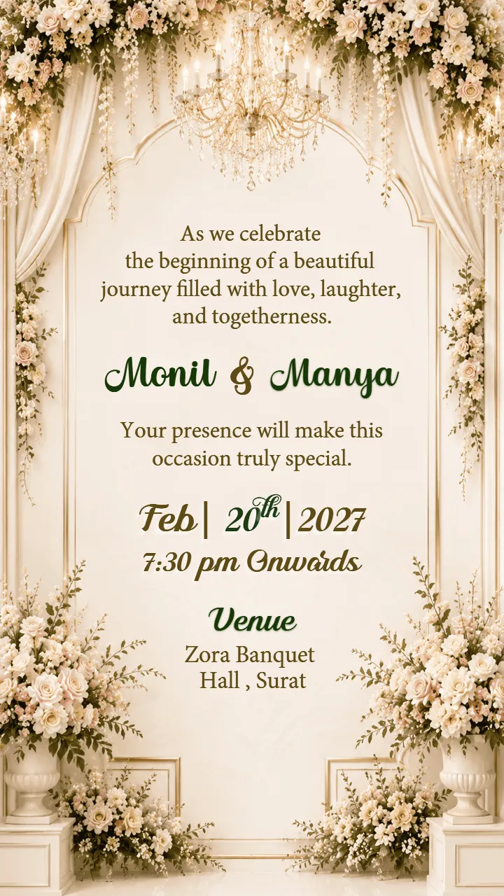 3D Ring Ceremony Invitation Video Free Online Design