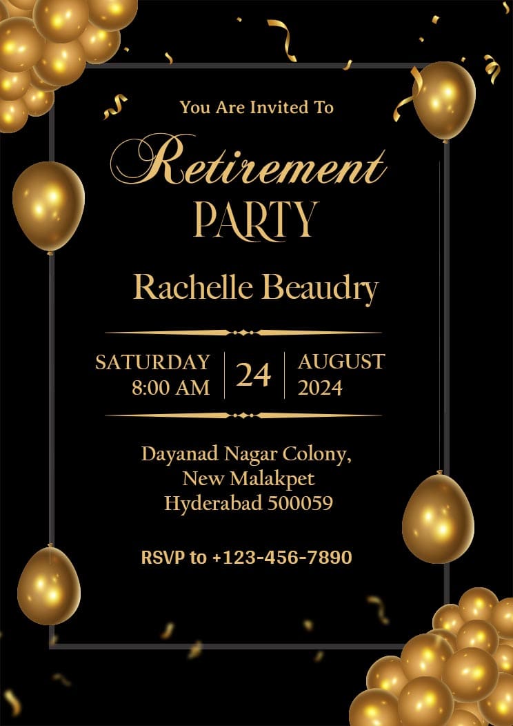 1k+ Create Free Digital Retirement Party Invitations Online