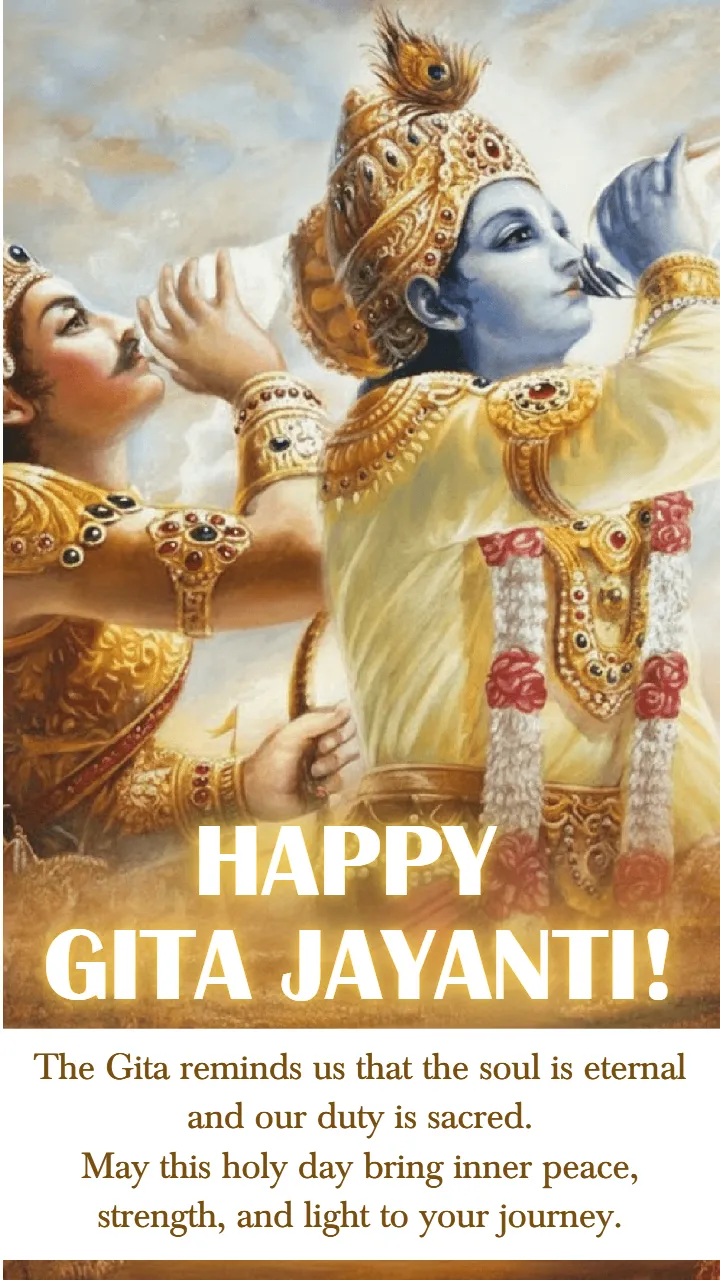 Gita Jayanti Image Template For Spiritual Festival Design