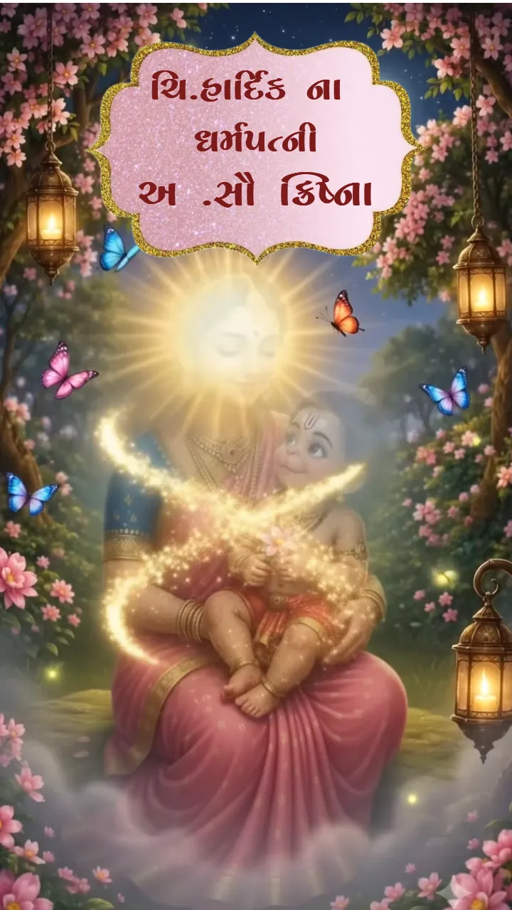 Creative 3D Hanuman Theme Baby Shower Invitation Video Maker