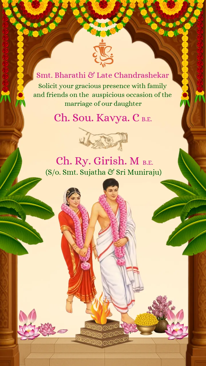 Wedding Invitation Video Template For South Indian Wedding