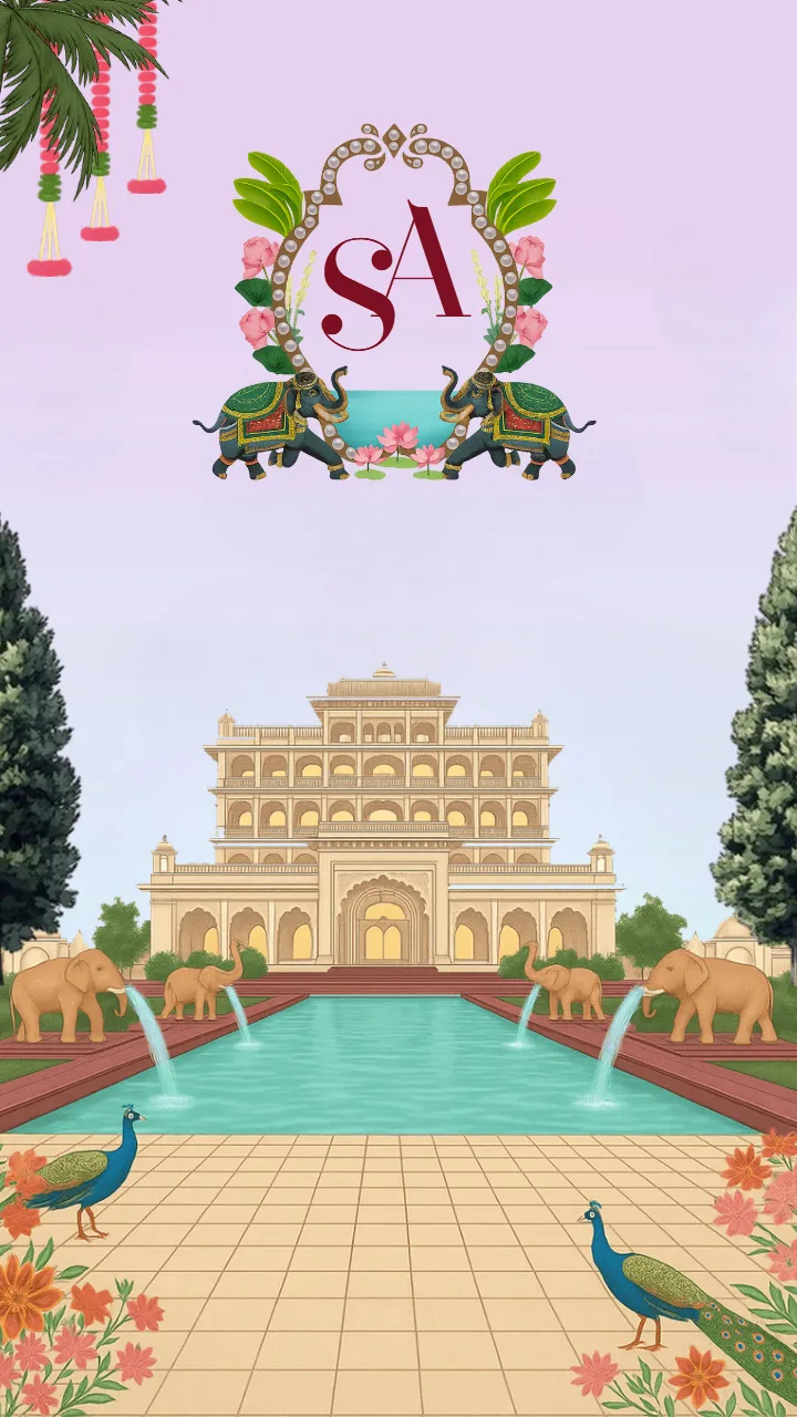wedding invitation video in royal Indian style