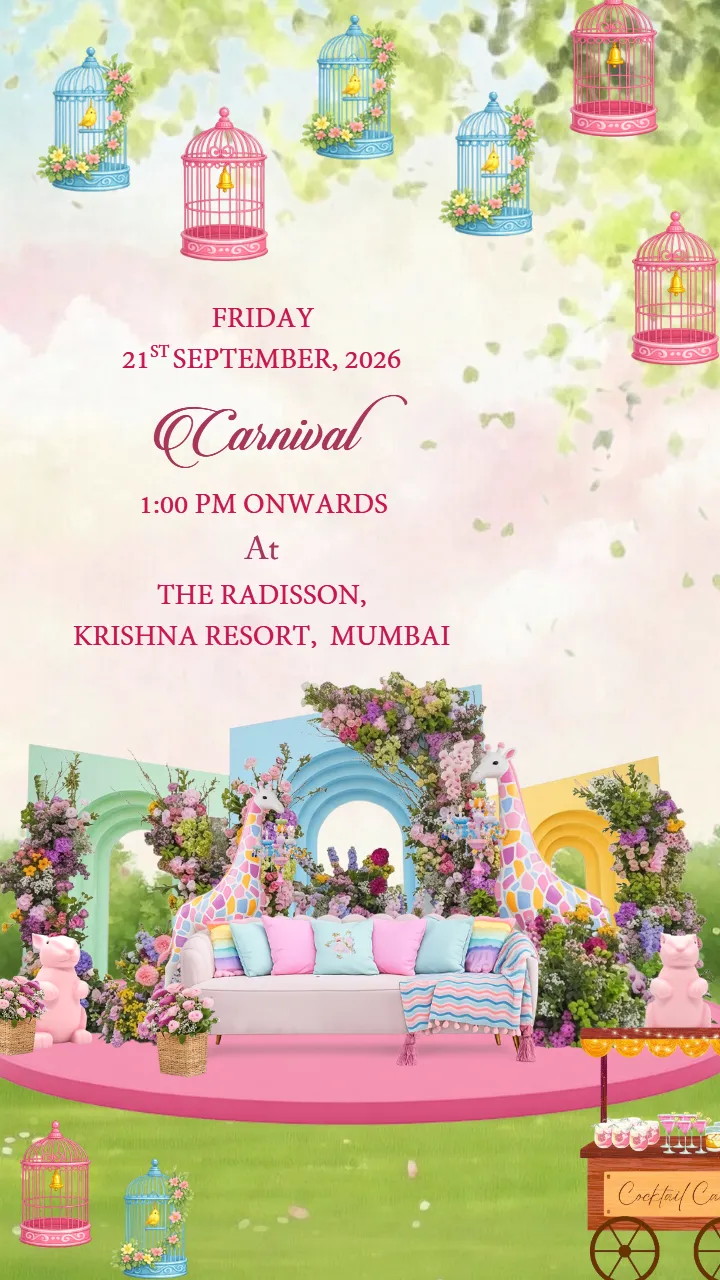 Carnival Invitation Video Unique Party Invite Design