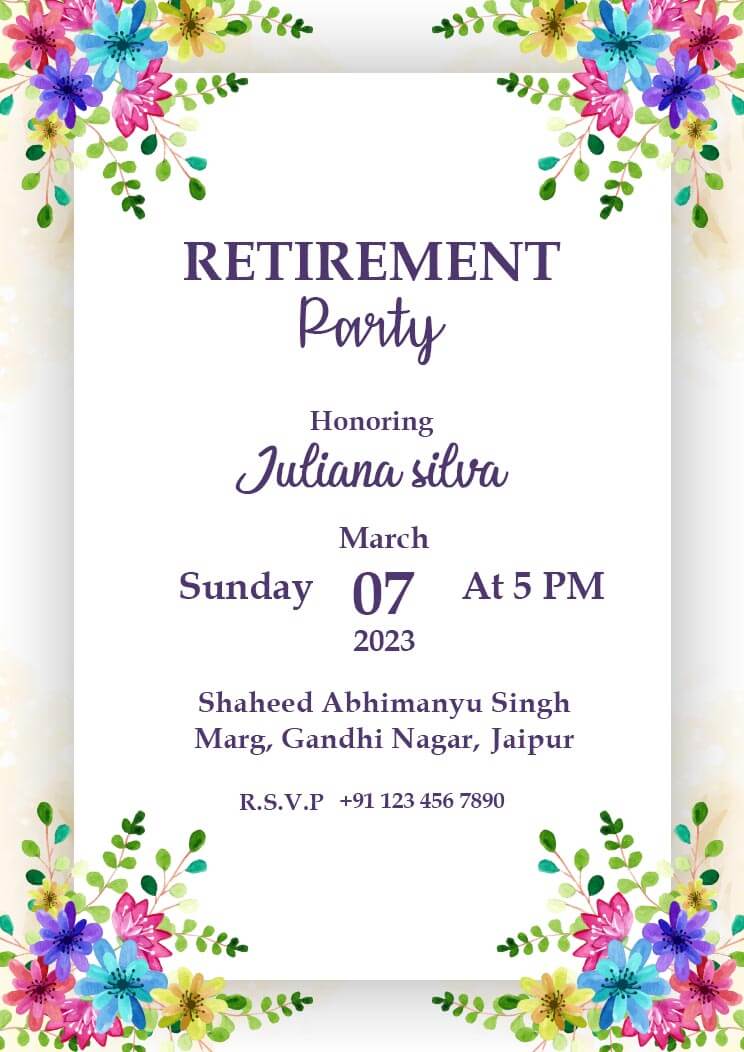1k+ Create Free Digital Retirement Party Invitations Online