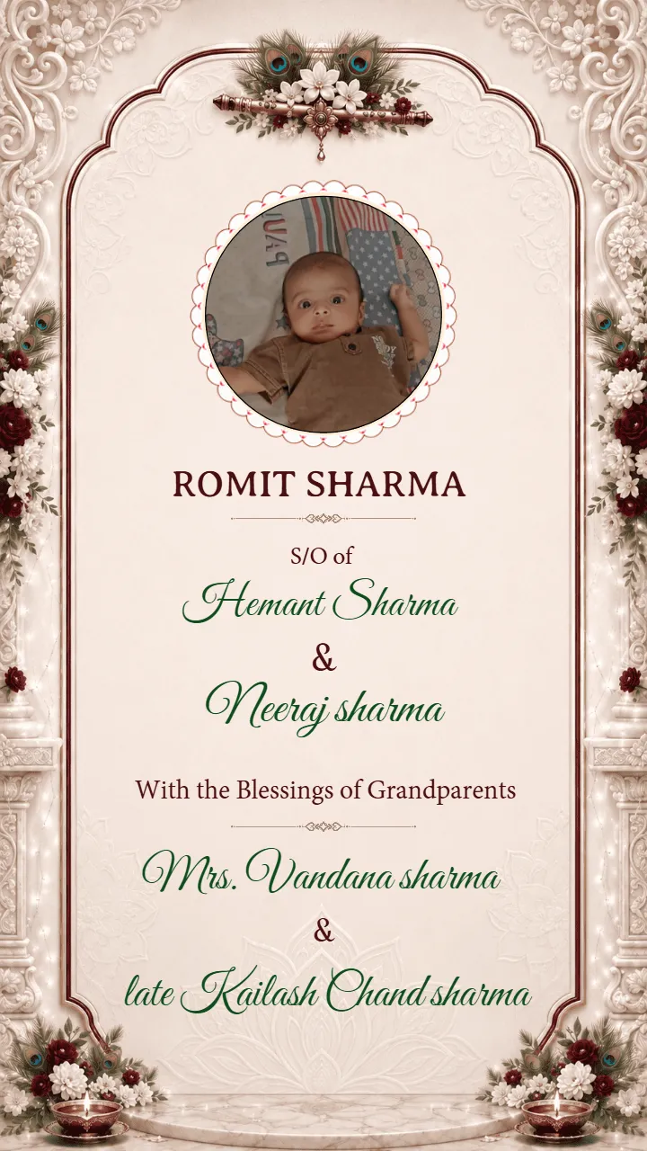 3D Kua Pujan Invitation Video for a Traditional Baby Ritual