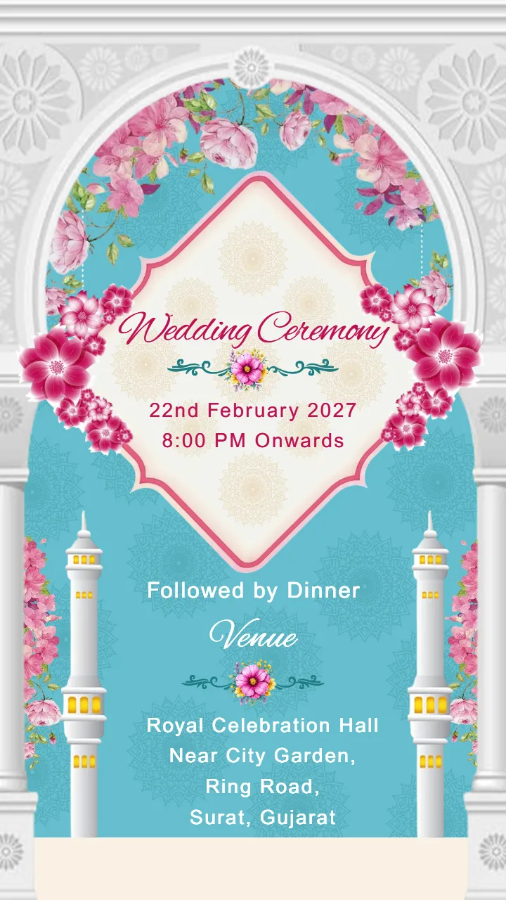 Islamic Wedding Invitation Video for Modern Muslim Couple