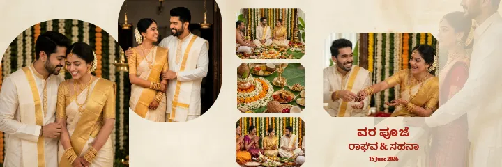 South Indian Wedding PSD Album in Kannada Design for Memory