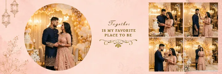 First Anniversary Party Album Design Ideas for Couples