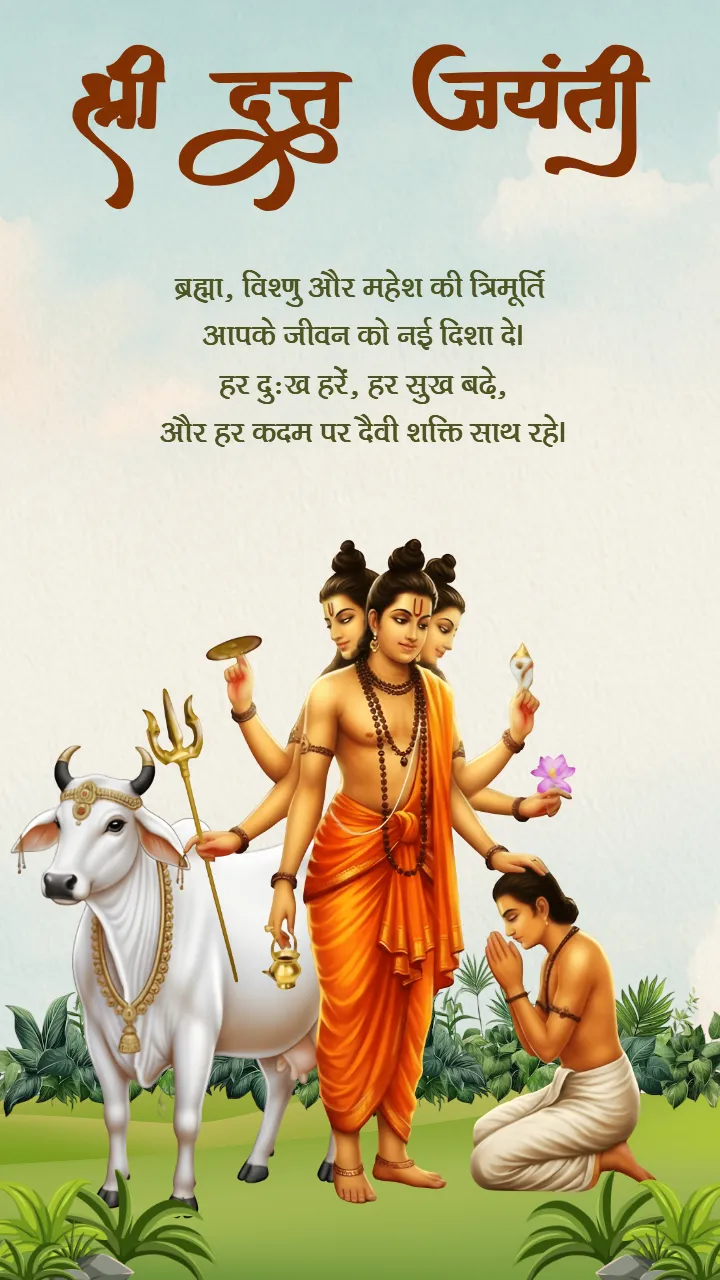 Latest Datta Jayanti Image in Marathi for Festivals