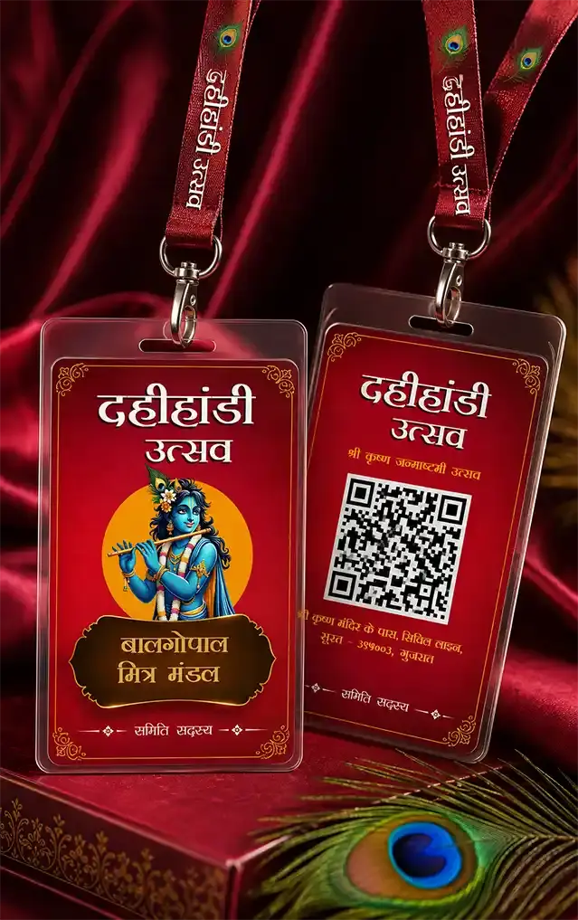 Dahi Handi ID Card Maker for Festival Team Members