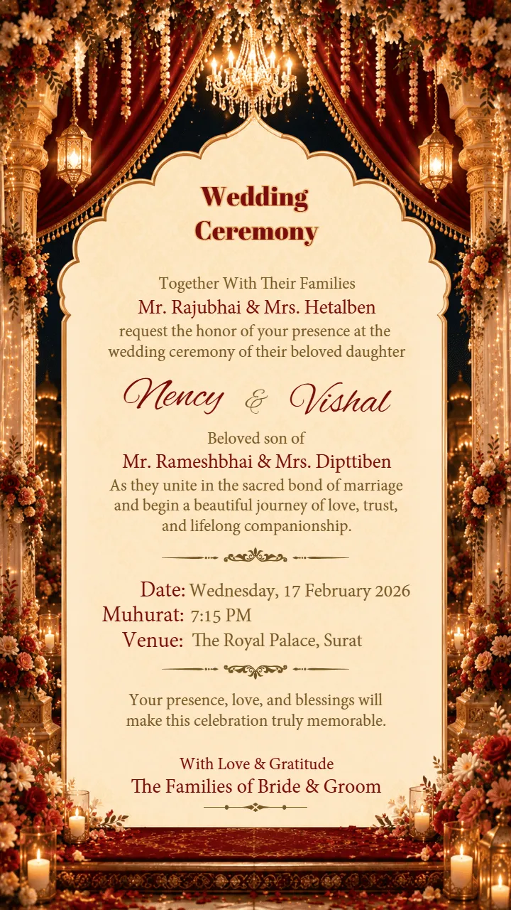 3D Wedding Invitation Video for Grand Indian Wedding