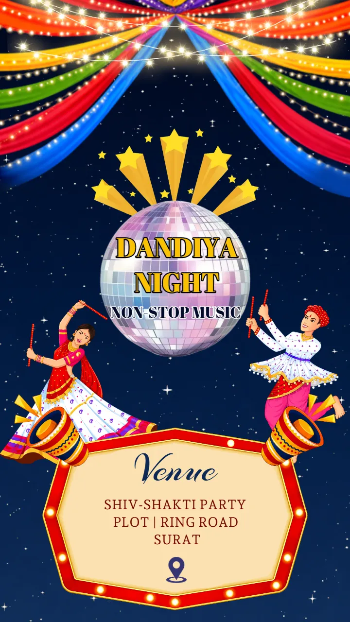 Dandiya Night Invitation Video with Durga Puja Details