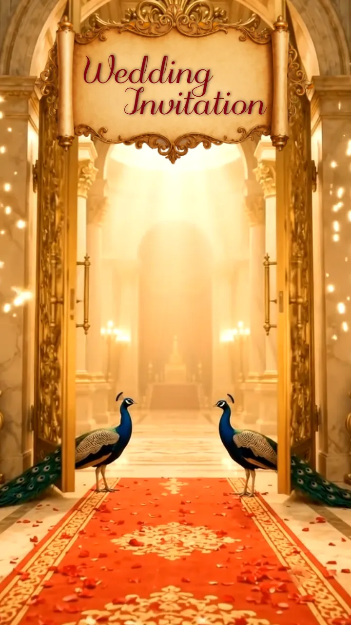 Wedding Invitation Video With Elegant Royal Marriage Theme
