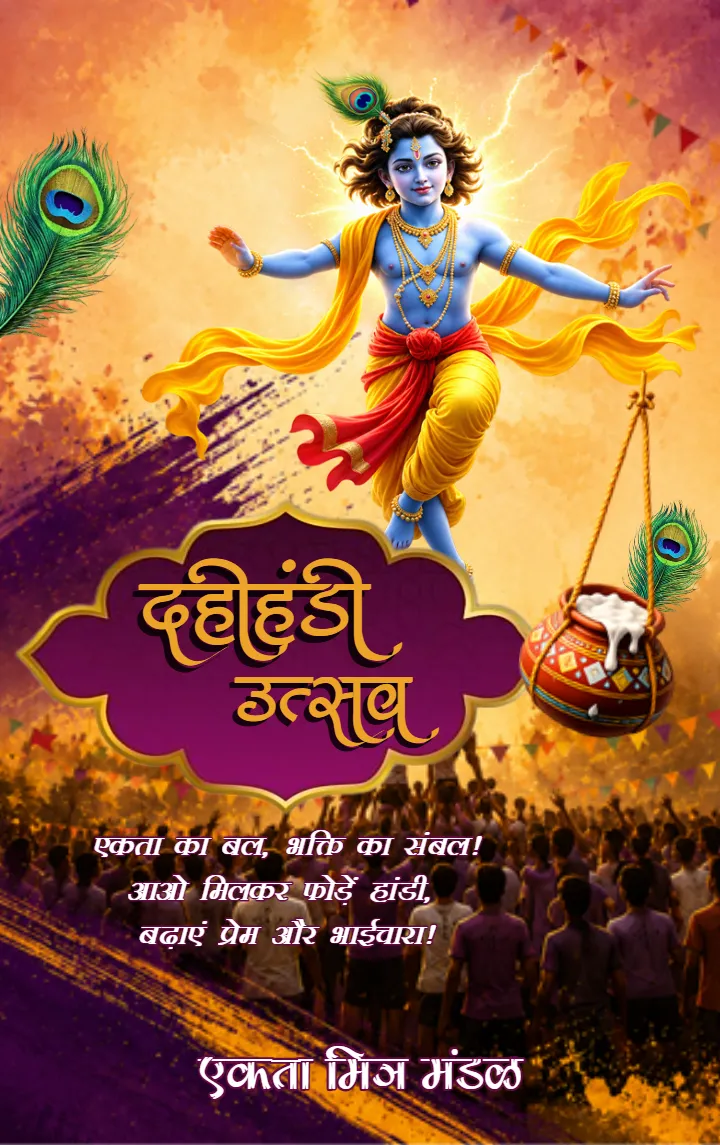 Janmashtami Mandal ID Card Choose and Customize Your Design