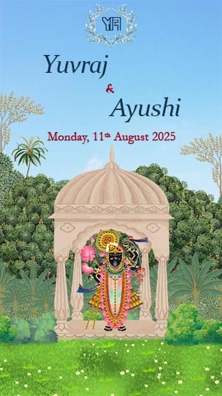 Divine Lord Krishna themed Wedding Invitation video