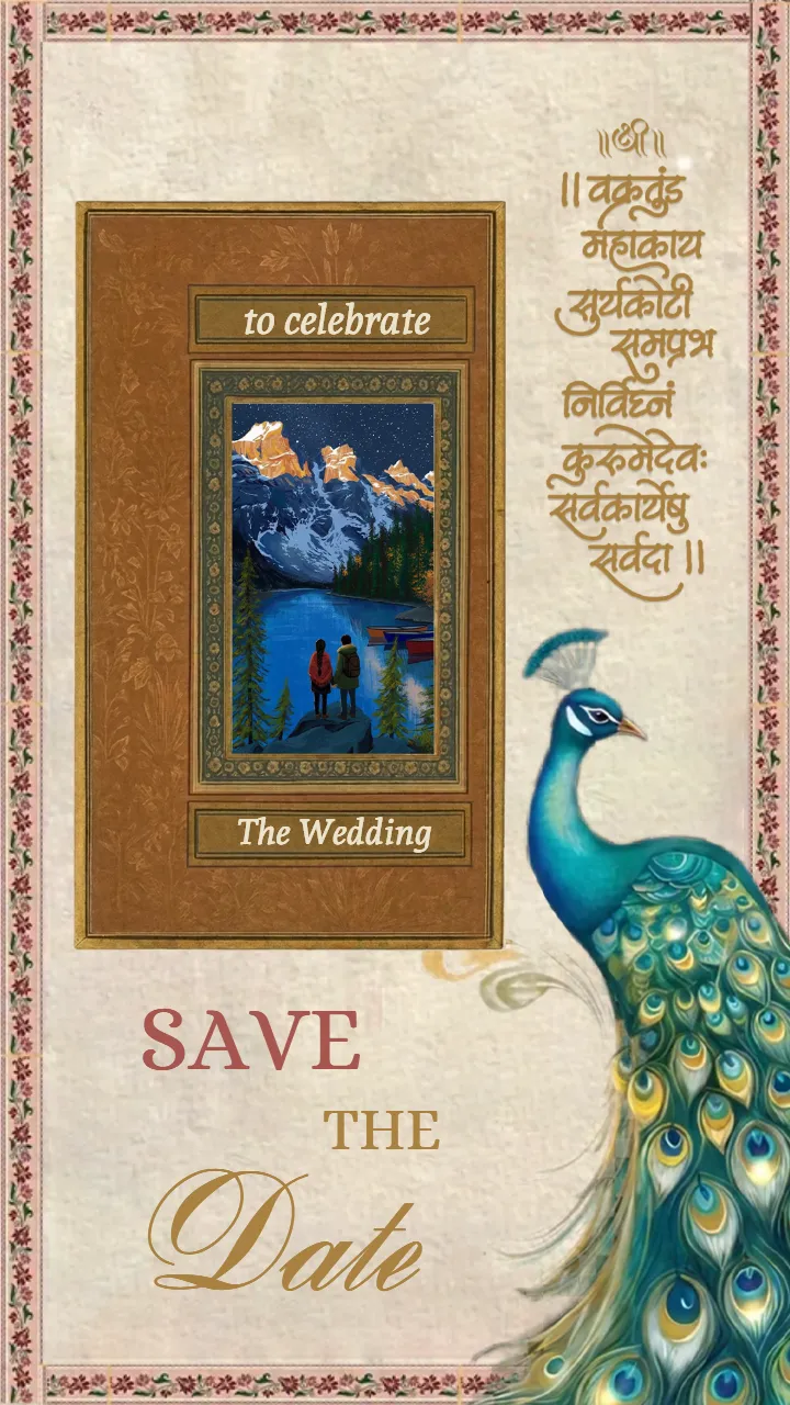 save the date wedding invitation Card premium design