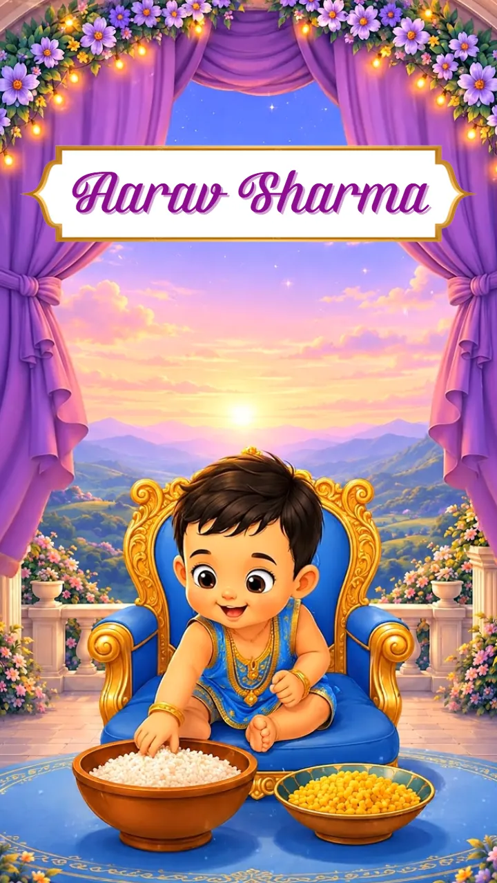 3D Annaprashan Ceremony Video with Baby Ganesh Theme