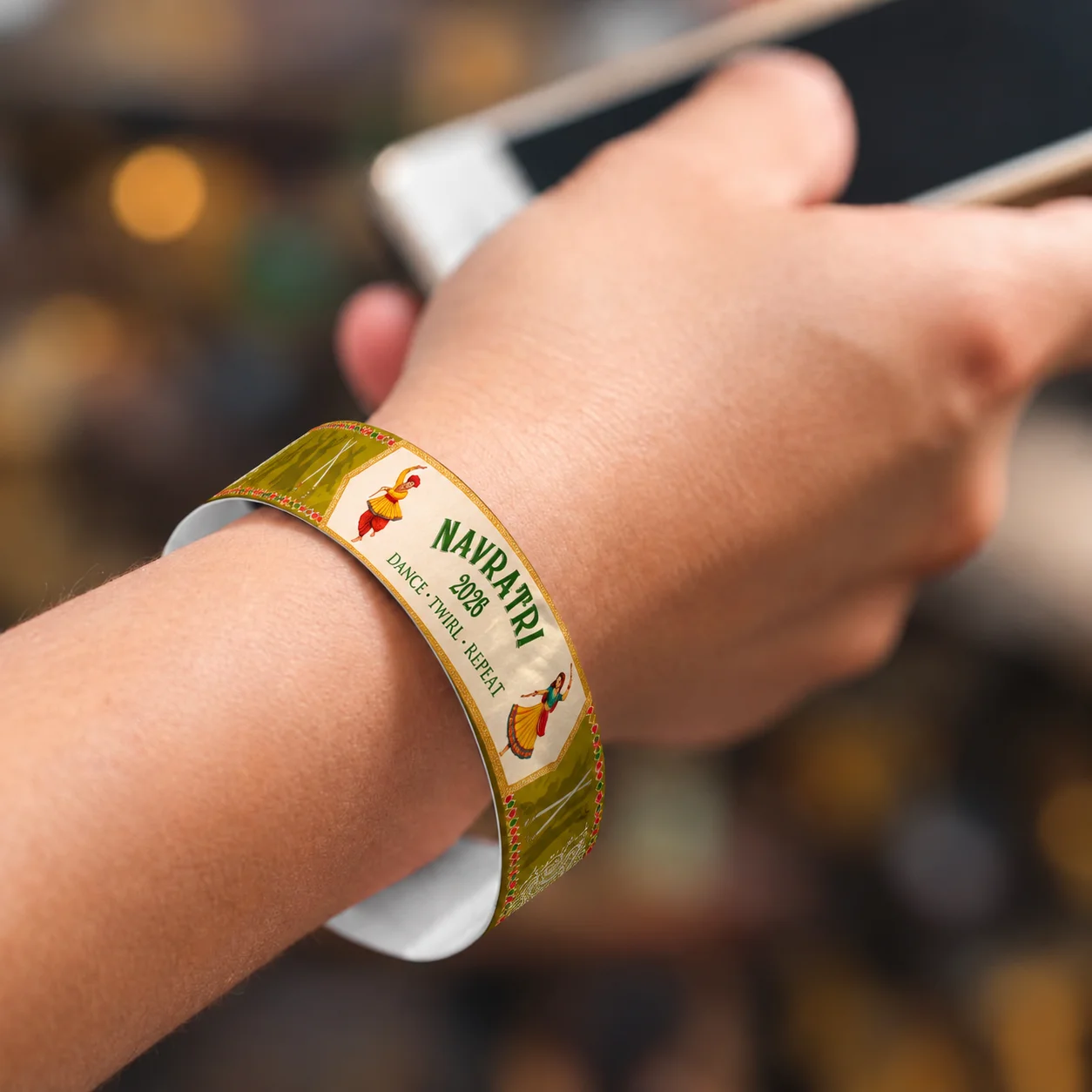 Navratri Hand Band Design for Vibrant Dandiya Nights