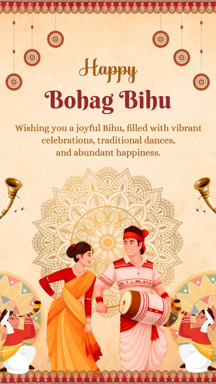 Get Happy Bohag Bihu Status Video in English for Sharing