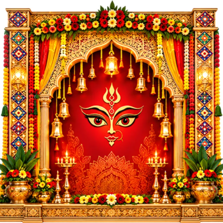 Navaratri 3D Mandap Design Ideas for Mataji Decoration