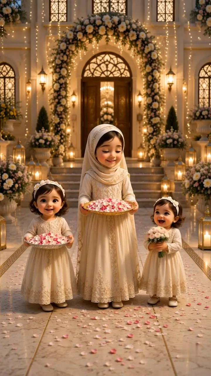3D Muslim Naming Ceremony Invitation Video with Golden Theme