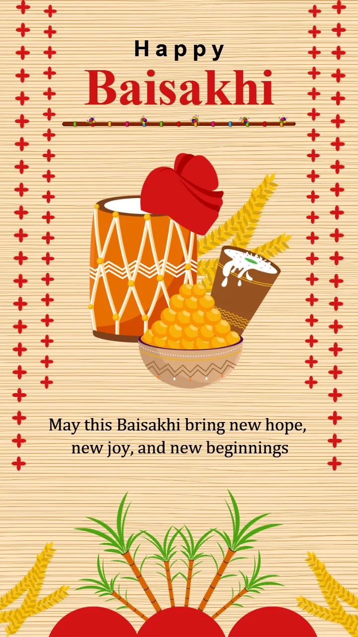 Creative Baisakhi Images in English Wishes Online Collection