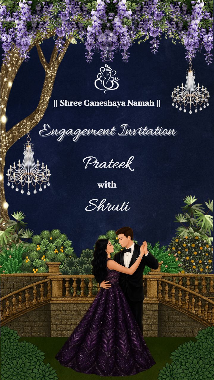 Lovely Garden Themed Engagement Invitation Video Design