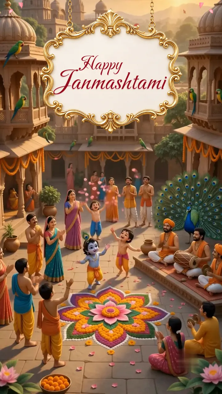 AI Janmashtami Invitation Video for Krishna Utsav