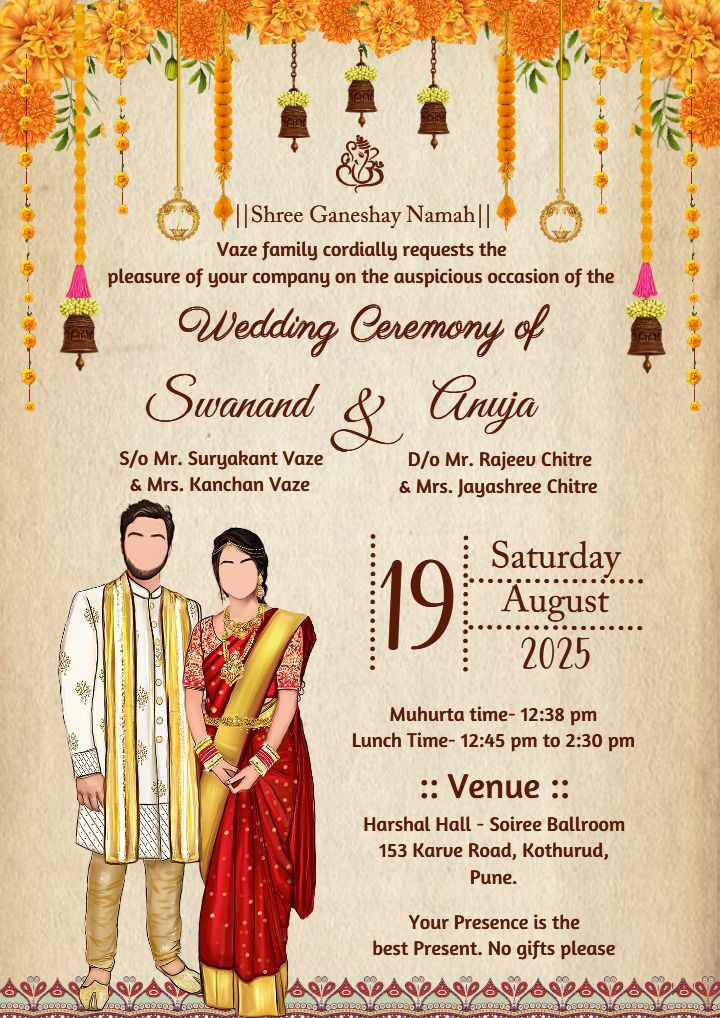 Luxurious Wedding Invitation Rich in Heritage